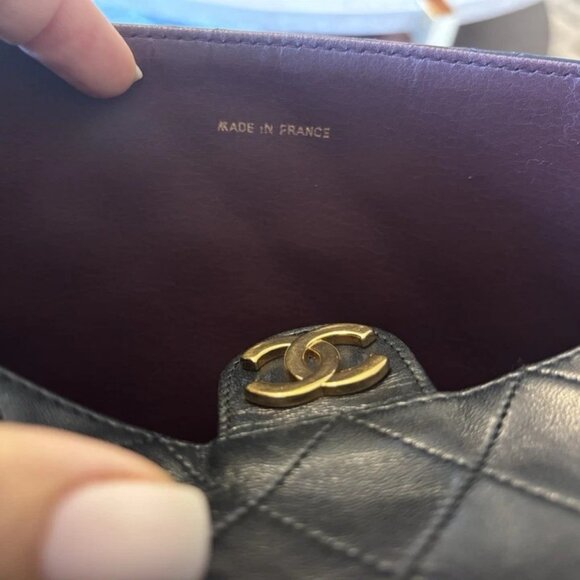 Authentic CHANEL black lambskin vintage classic single flap 24k gold - Picture 16 of 16